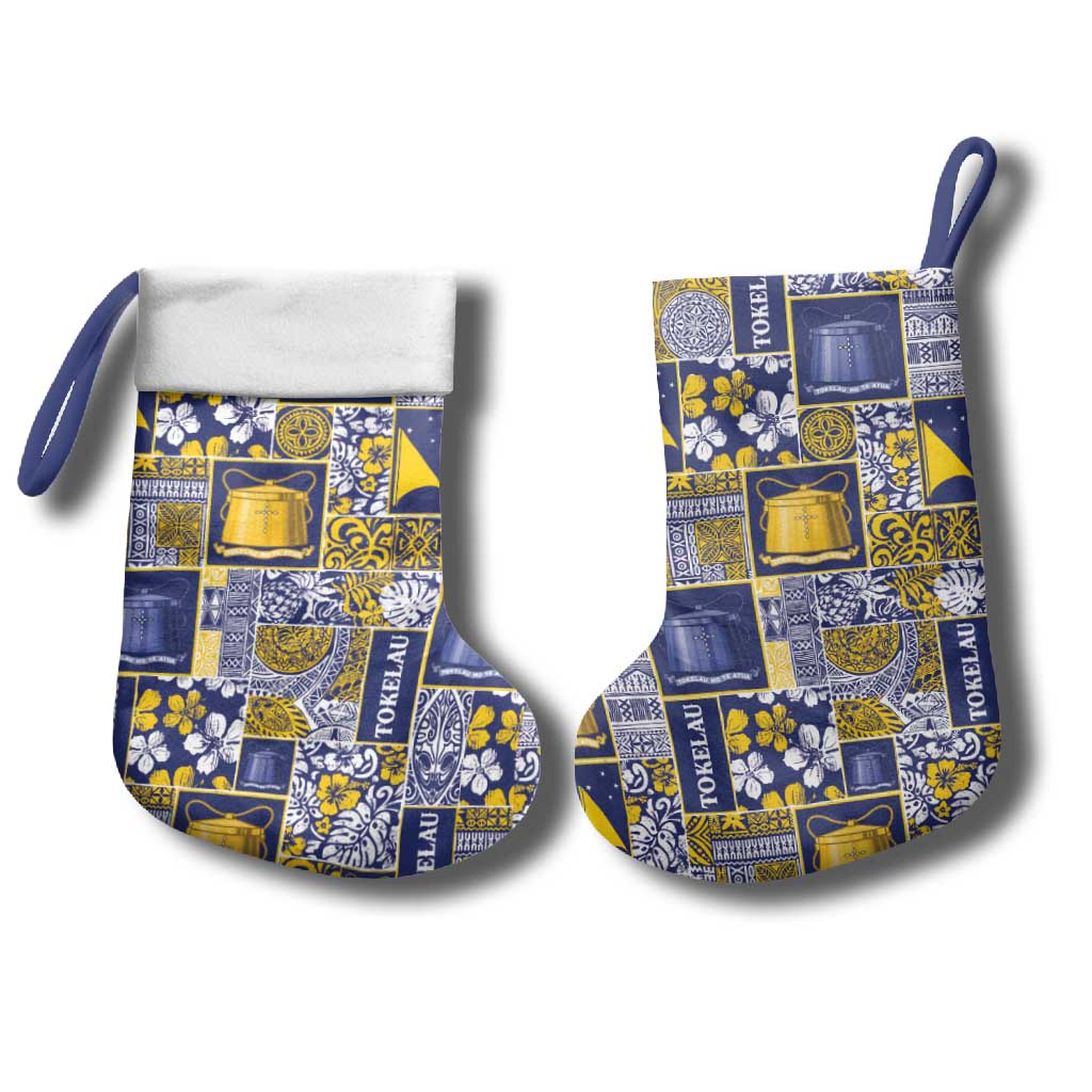 Tokelau Manuia te Kilihimahi Christmas Stocking Pacific Patchwork Xmas Vibes - Polynesian Pride
