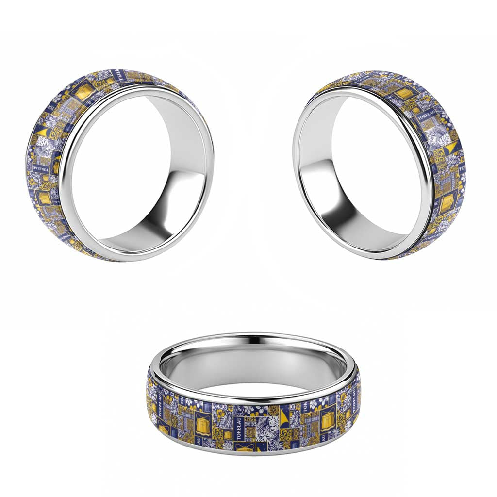 Tokelau Manuia te Kilihimahi Classic Ring Pacific Patchwork Xmas Vibes LT9 - Polynesian Pride