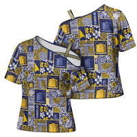 Tokelau Manuia te Kilihimahi Cross Shoulder Shirt Pacific Patchwork Xmas Vibes LT9 - Polynesian Pride