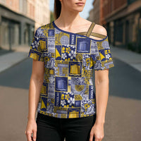 Tokelau Manuia te Kilihimahi Cross Shoulder Shirt Pacific Patchwork Xmas Vibes LT9 - Polynesian Pride