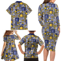 Tokelau Manuia te Kilihimahi Family Matching Long Sleeve Bodycon Dress and Hawaiian Shirt Pacific Patchwork Xmas Vibes - Polynesian Pride