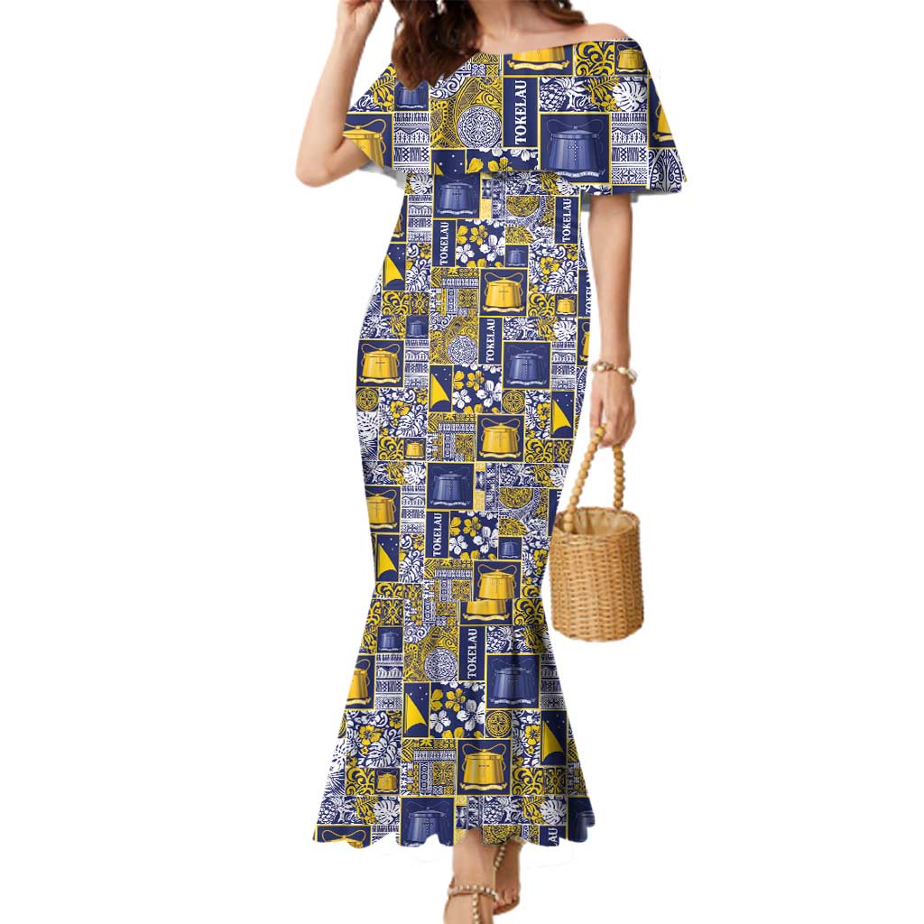 Tokelau Manuia te Kilihimahi Family Matching Mermaid Dress and Hawaiian Shirt Pacific Patchwork Xmas Vibes - Polynesian Pride