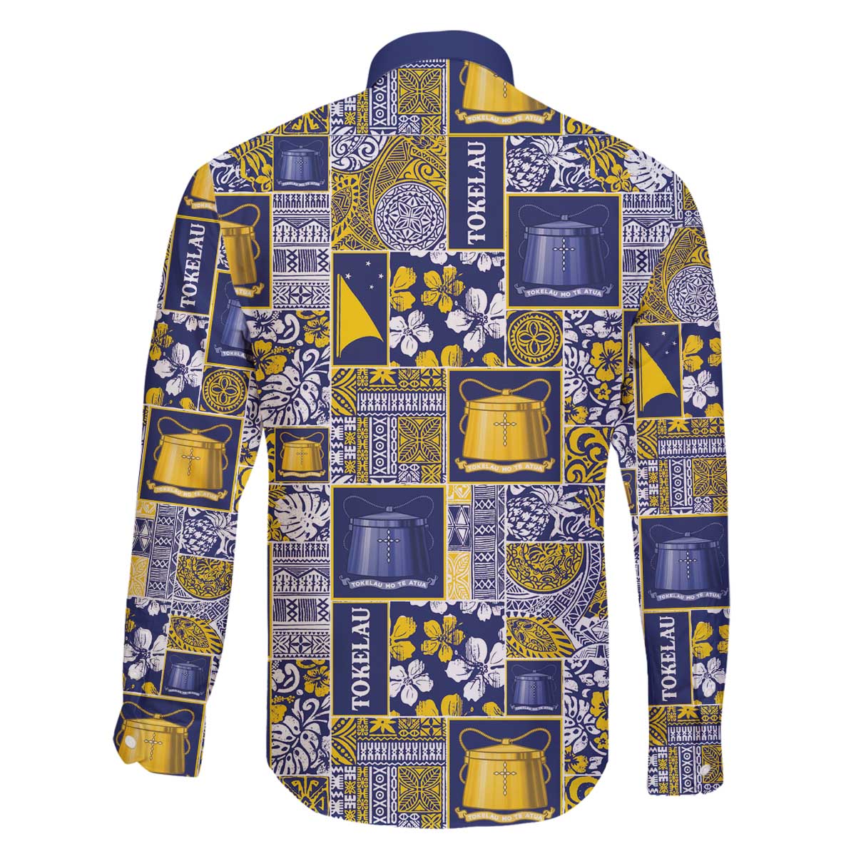 Tokelau Manuia te Kilihimahi Family Matching Off The Shoulder Long Sleeve Dress and Hawaiian Shirt Pacific Patchwork Xmas Vibes - Polynesian Pride