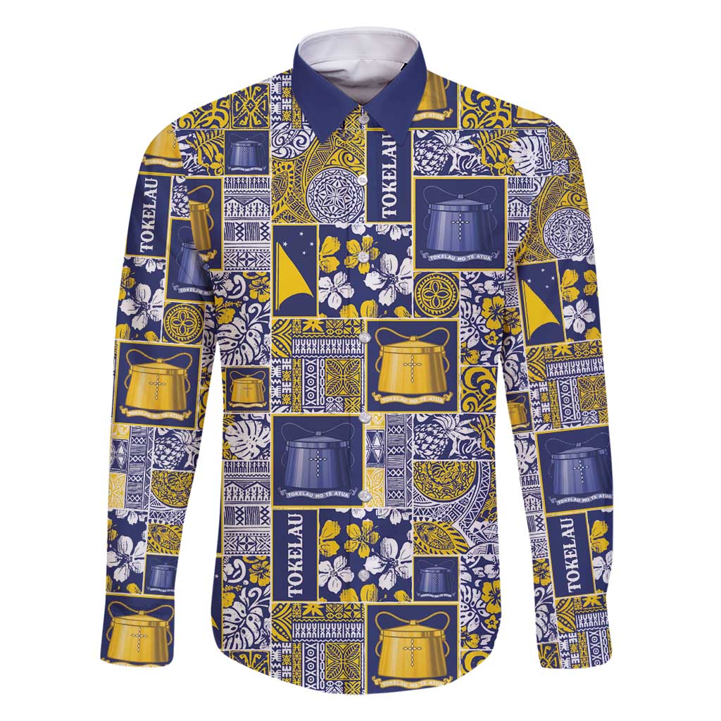 Tokelau Manuia te Kilihimahi Family Matching Off Shoulder Maxi Dress and Hawaiian Shirt Pacific Patchwork Xmas Vibes - Polynesian Pride