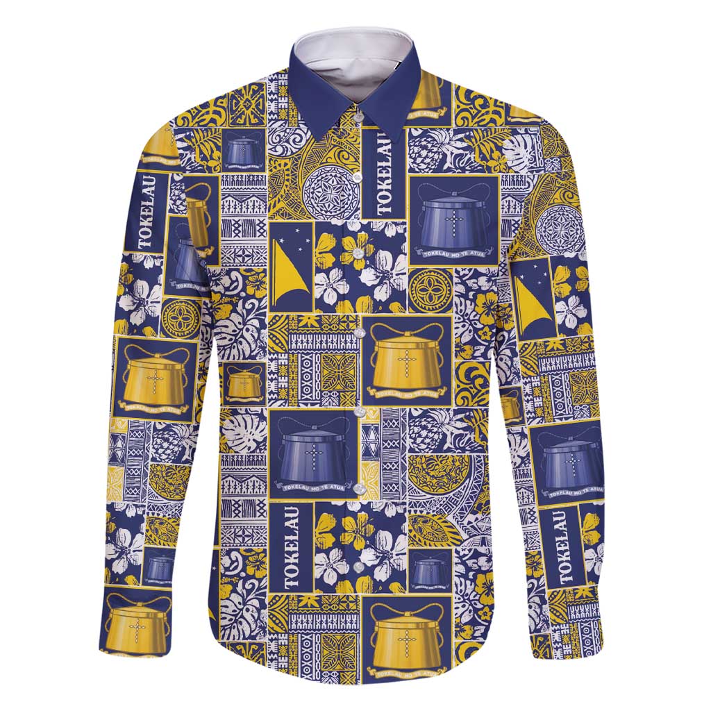 Tokelau Manuia te Kilihimahi Family Matching Short Sleeve Bodycon Dress and Hawaiian Shirt Pacific Patchwork Xmas Vibes - Polynesian Pride