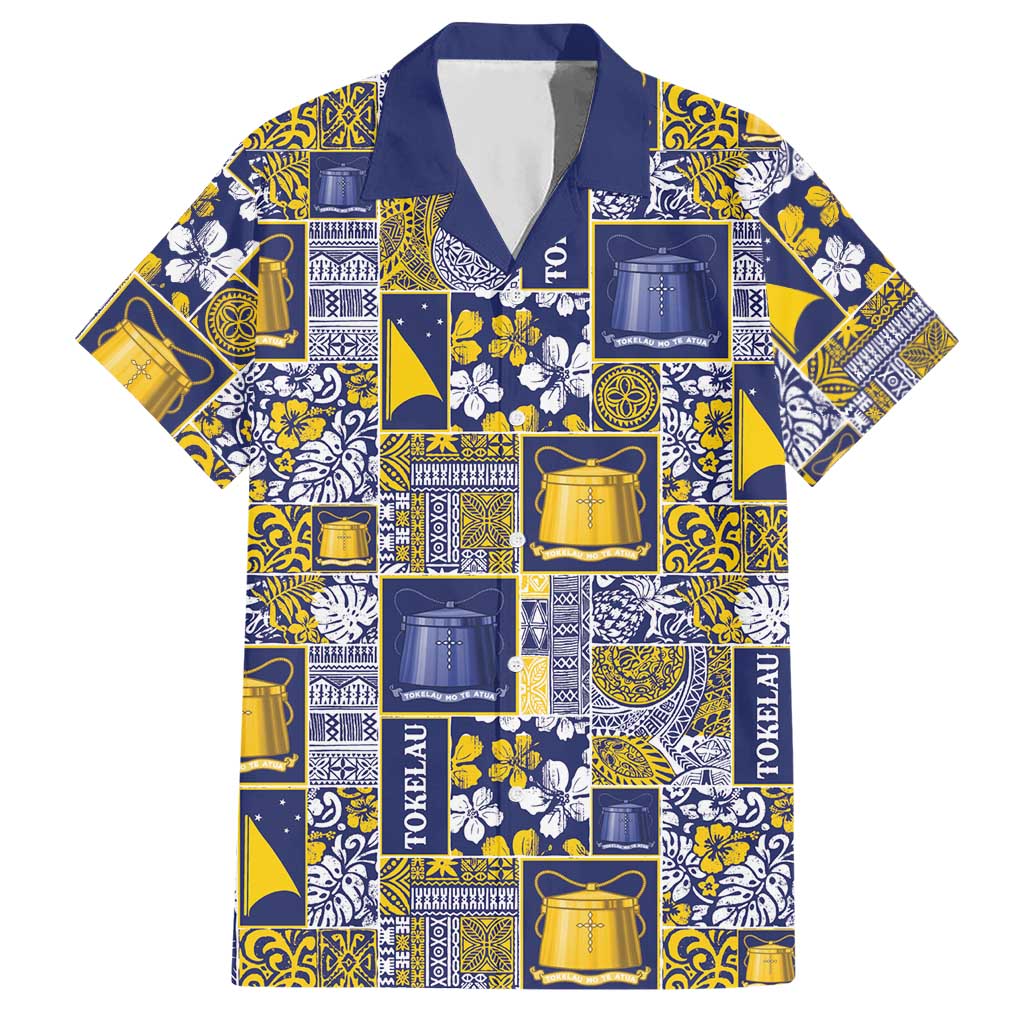 Tokelau Manuia te Kilihimahi Hawaiian Shirt Pacific Patchwork Xmas Vibes LT9 Blue - Polynesian Pride