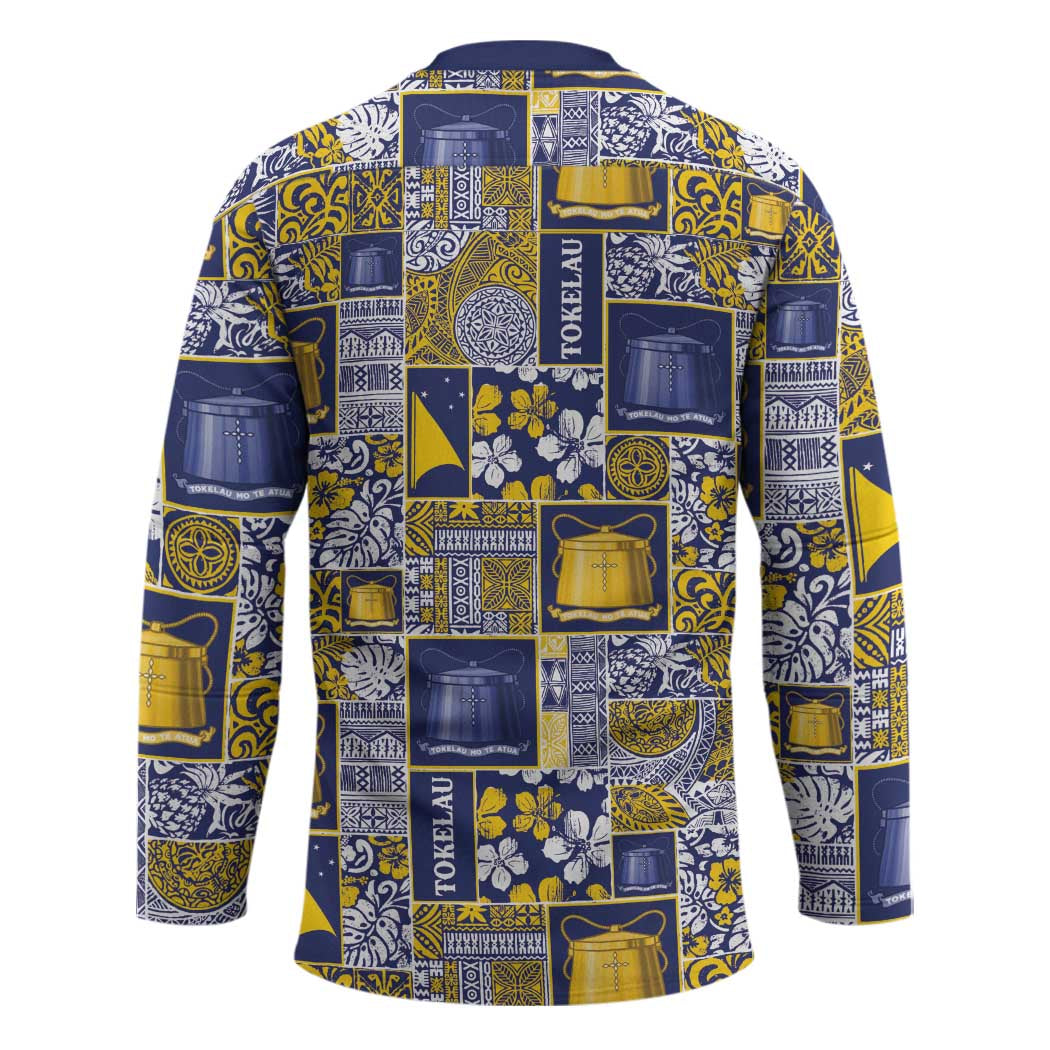 Tokelau Manuia te Kilihimahi Hockey Jersey Pacific Patchwork Xmas Vibes - Polynesian Pride