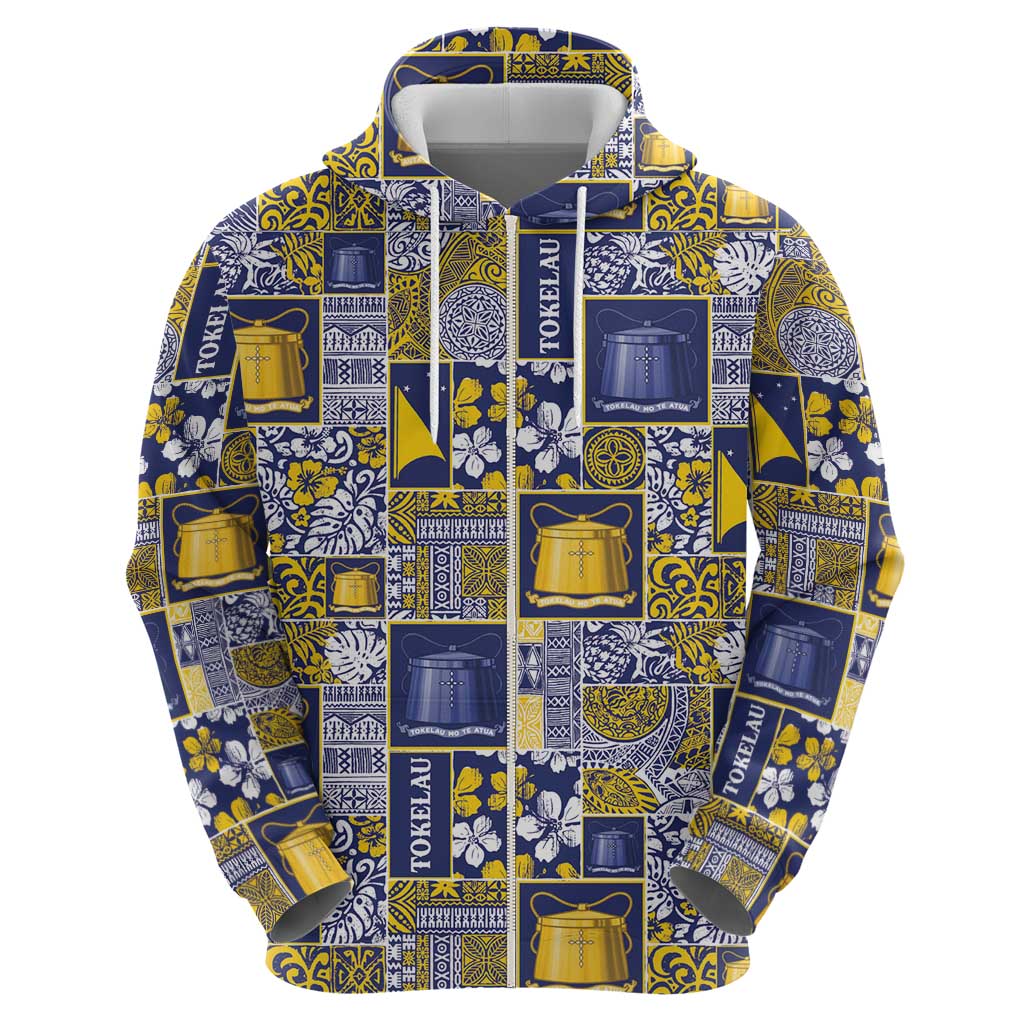 Tokelau Manuia te Kilihimahi Hoodie Pacific Patchwork Xmas Vibes - Polynesian Pride