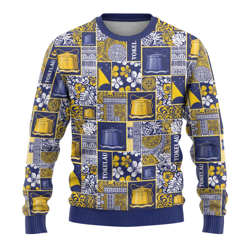 Tokelau Manuia te Kilihimahi Ugly Christmas Sweater Pacific Patchwork Xmas Vibes - Polynesian Pride