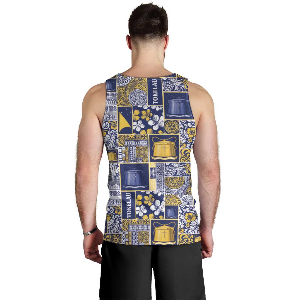 Tokelau Manuia te Kilihimahi Men Tank Top Pacific Patchwork Xmas Vibes LT9 - Polynesian Pride