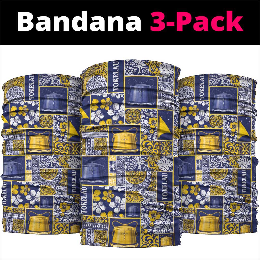 Tokelau Manuia te Kilihimahi Neck Gaiter Pacific Patchwork Xmas Vibes - Polynesian Pride