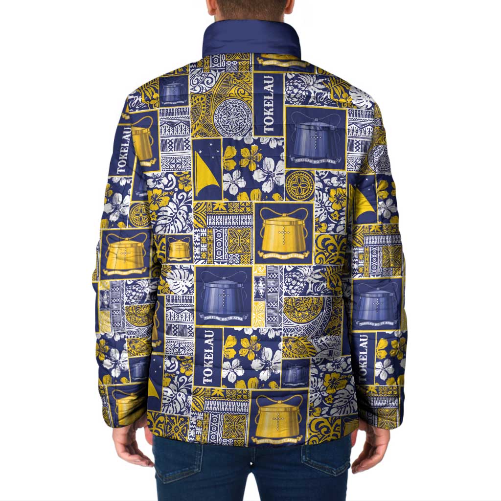 Tokelau Manuia te Kilihimahi Padded Jacket Pacific Patchwork Xmas Vibes LT9 - Polynesian Pride