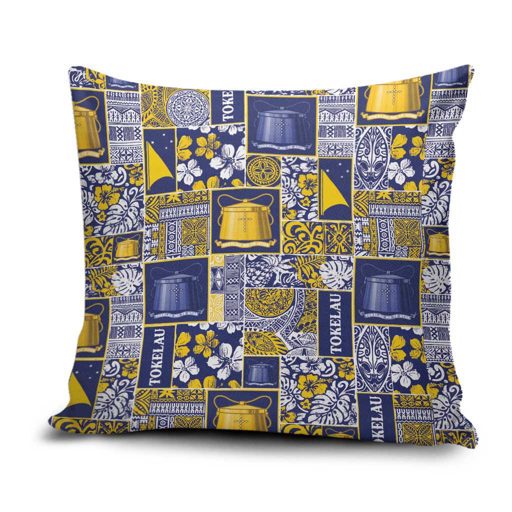 Tokelau Manuia te Kilihimahi Pillow Cover Pacific Patchwork Xmas Vibes - Polynesian Pride