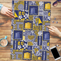 Tokelau Manuia te Kilihimahi Puzzle Pacific Patchwork Xmas Vibes LT9 Blue - Polynesian Pride