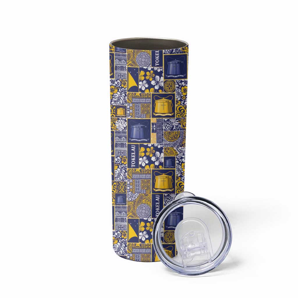 Tokelau Manuia te Kilihimahi Skinny Tumbler Pacific Patchwork Xmas Vibes LT9 - Polynesian Pride