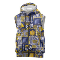 Tokelau Manuia te Kilihimahi Sleeveless Zip Hoodie Pacific Patchwork Xmas Vibes - Polynesian Pride