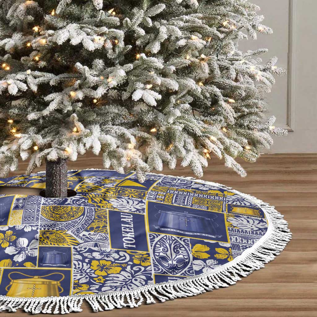 Tokelau Manuia te Kilihimahi Tree Skirt Pacific Patchwork Xmas Vibes LT9 - Polynesian Pride
