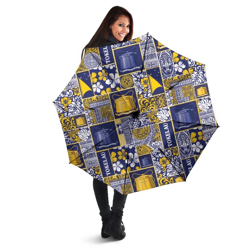 Tokelau Manuia te Kilihimahi Umbrella Pacific Patchwork Xmas Vibes LT9 - Polynesian Pride