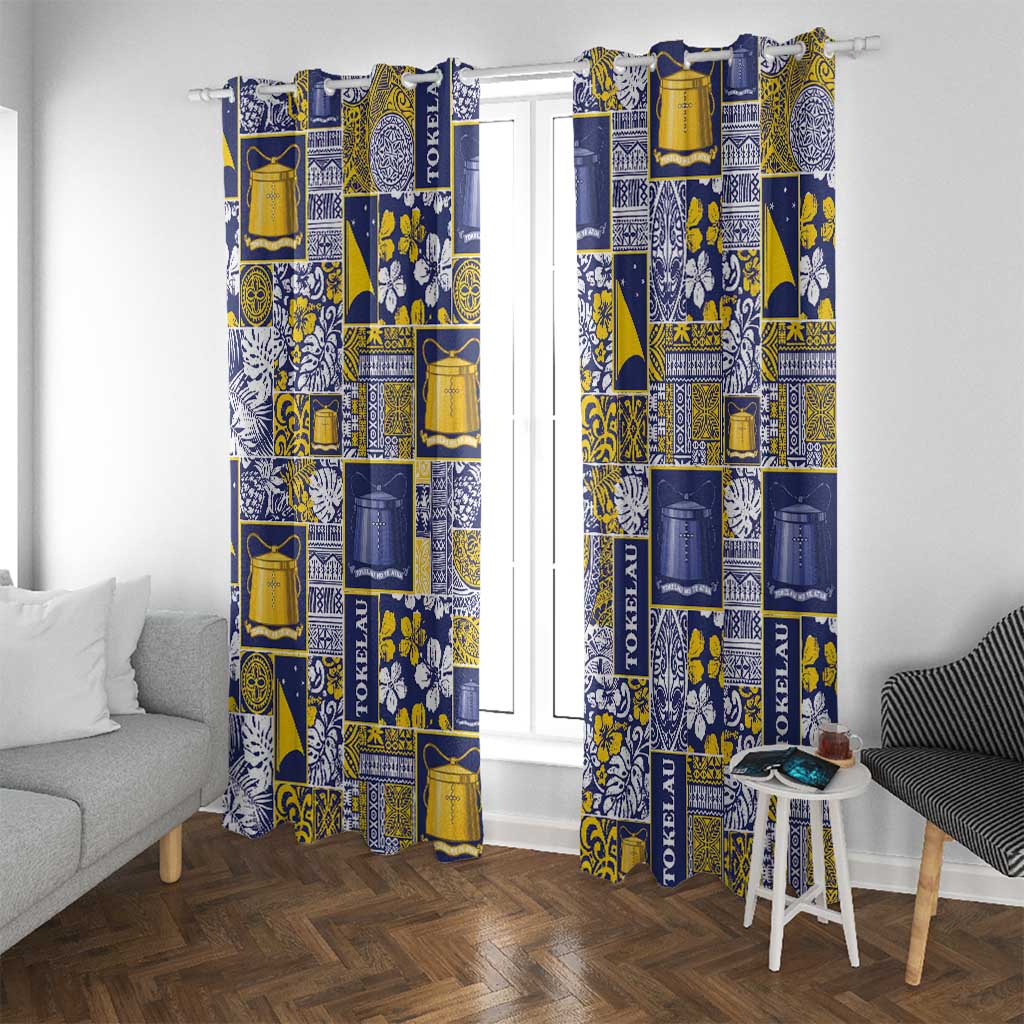 Tokelau Manuia te Kilihimahi Window Curtain Pacific Patchwork Xmas Vibes - Polynesian Pride