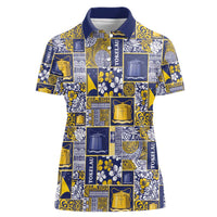 Tokelau Manuia te Kilihimahi Women Polo Shirt Pacific Patchwork Xmas Vibes - Polynesian Pride