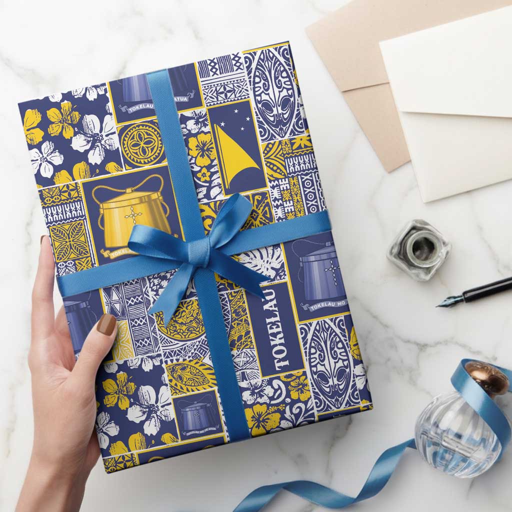 Tokelau Manuia te Kilihimahi Wrapping Paper Pacific Patchwork Xmas Vibes LT9 - Polynesian Pride