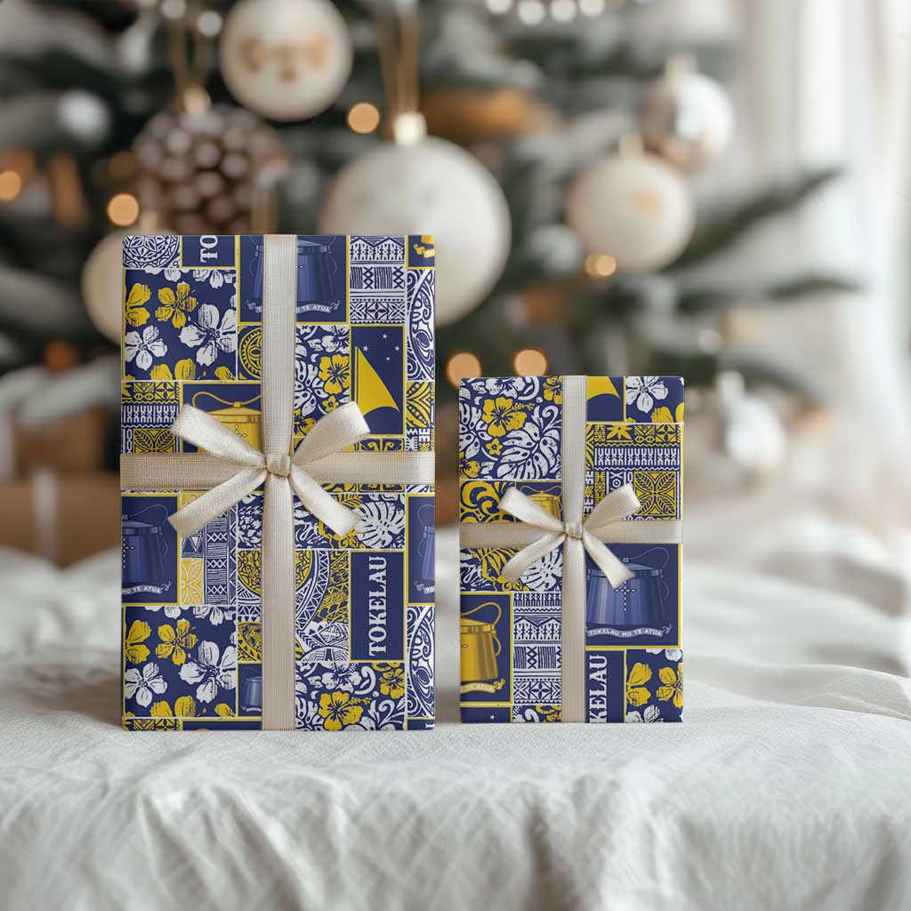 Tokelau Manuia te Kilihimahi Wrapping Paper Pacific Patchwork Xmas Vibes LT9 - Polynesian Pride