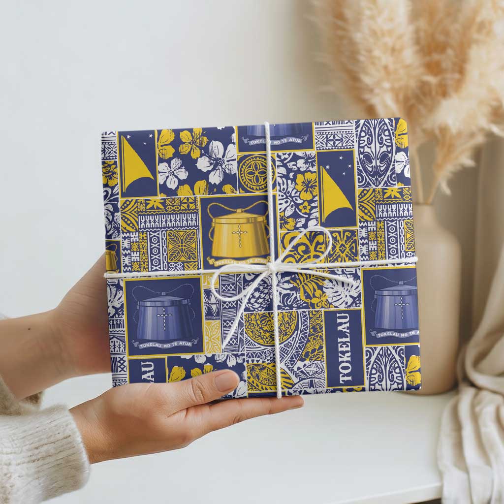 Tokelau Manuia te Kilihimahi Wrapping Paper Pacific Patchwork Xmas Vibes LT9 - Polynesian Pride