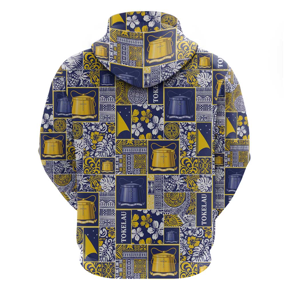 Tokelau Manuia te Kilihimahi Zip Hoodie Pacific Patchwork Xmas Vibes LT9 - Polynesian Pride