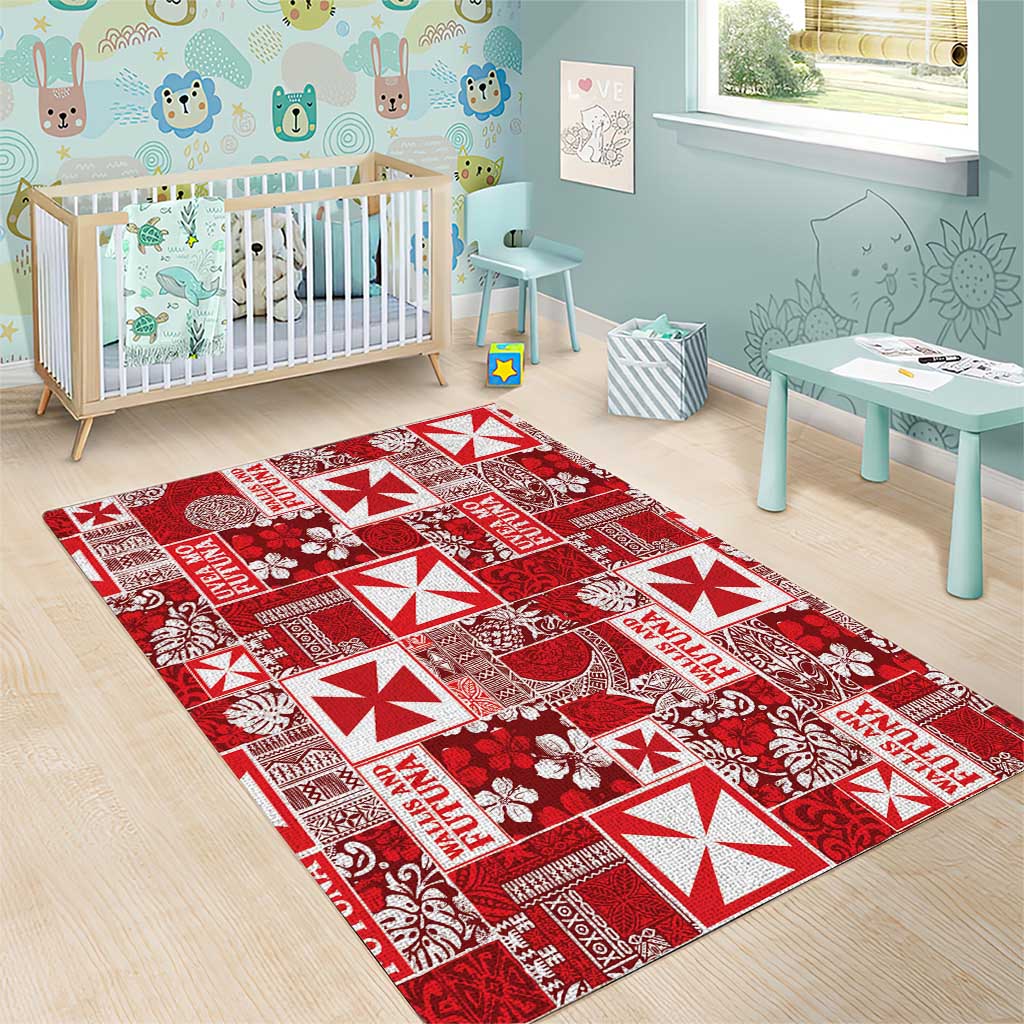 Wallis Et Futuna Kilisimasi Fiefia Area Rug Pacific Patchwork Xmas Vibes - Polynesian Pride