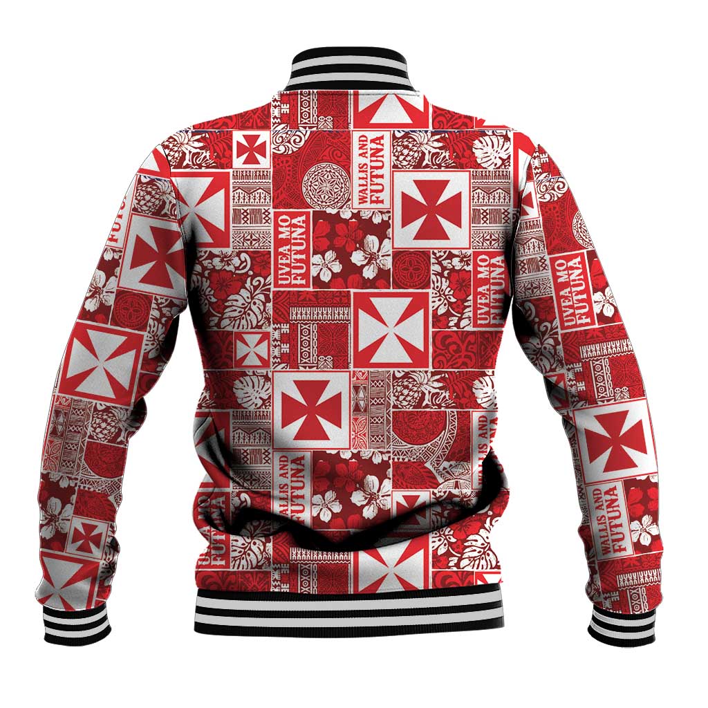 Wallis Et Futuna Kilisimasi Fiefia Baseball Jacket Pacific Patchwork Xmas Vibes LT9 - Polynesian Pride