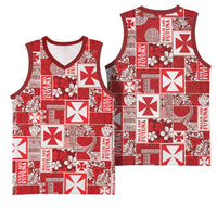 Wallis Et Futuna Kilisimasi Fiefia Basketball Jersey Pacific Patchwork Xmas Vibes LT9 - Polynesian Pride