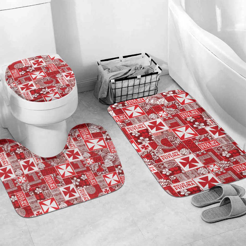 Wallis Et Futuna Kilisimasi Fiefia Bathroom Set Pacific Patchwork Xmas Vibes - Polynesian Pride