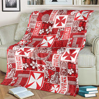 Wallis Et Futuna Kilisimasi Fiefia Blanket Pacific Patchwork Xmas Vibes - Polynesian Pride