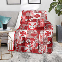 Wallis Et Futuna Kilisimasi Fiefia Blanket Pacific Patchwork Xmas Vibes - Polynesian Pride