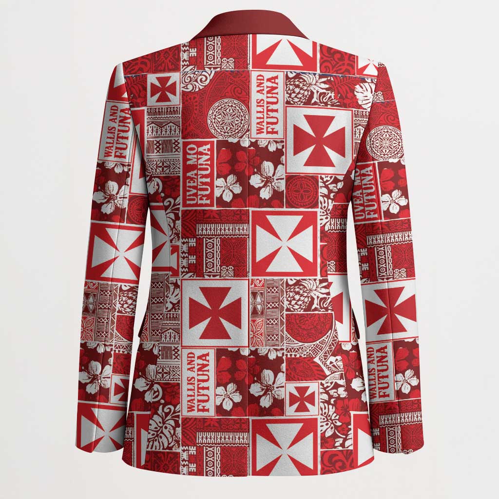 Wallis Et Futuna Kilisimasi Fiefia Blazer Pacific Patchwork Xmas Vibes - Polynesian Pride