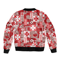 Wallis Et Futuna Kilisimasi Fiefia Bomber Jacket Pacific Patchwork Xmas Vibes - Polynesian Pride