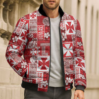 Wallis Et Futuna Kilisimasi Fiefia Bomber Puffer Jacket Pacific Patchwork Xmas Vibes LT9 - Polynesian Pride