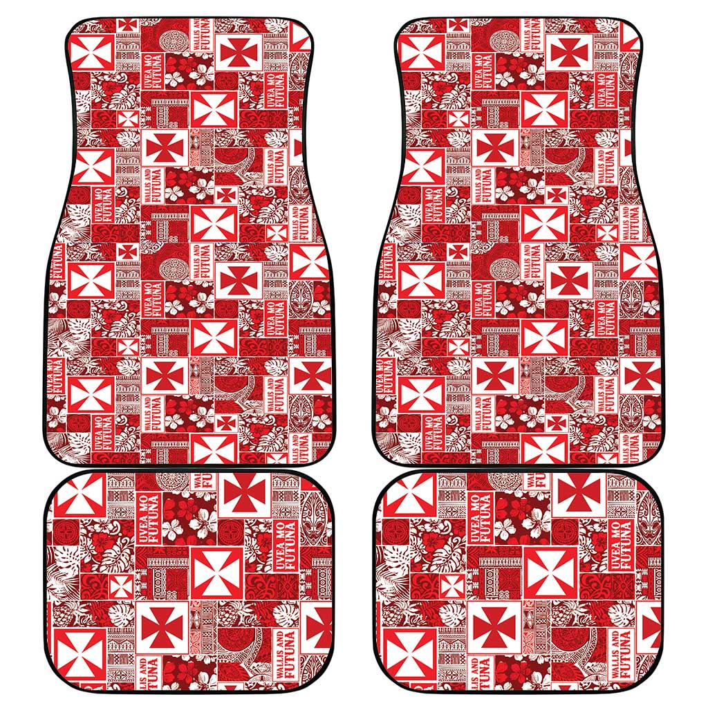 Wallis Et Futuna Kilisimasi Fiefia Car Mats Pacific Patchwork Xmas Vibes LT9 - Polynesian Pride