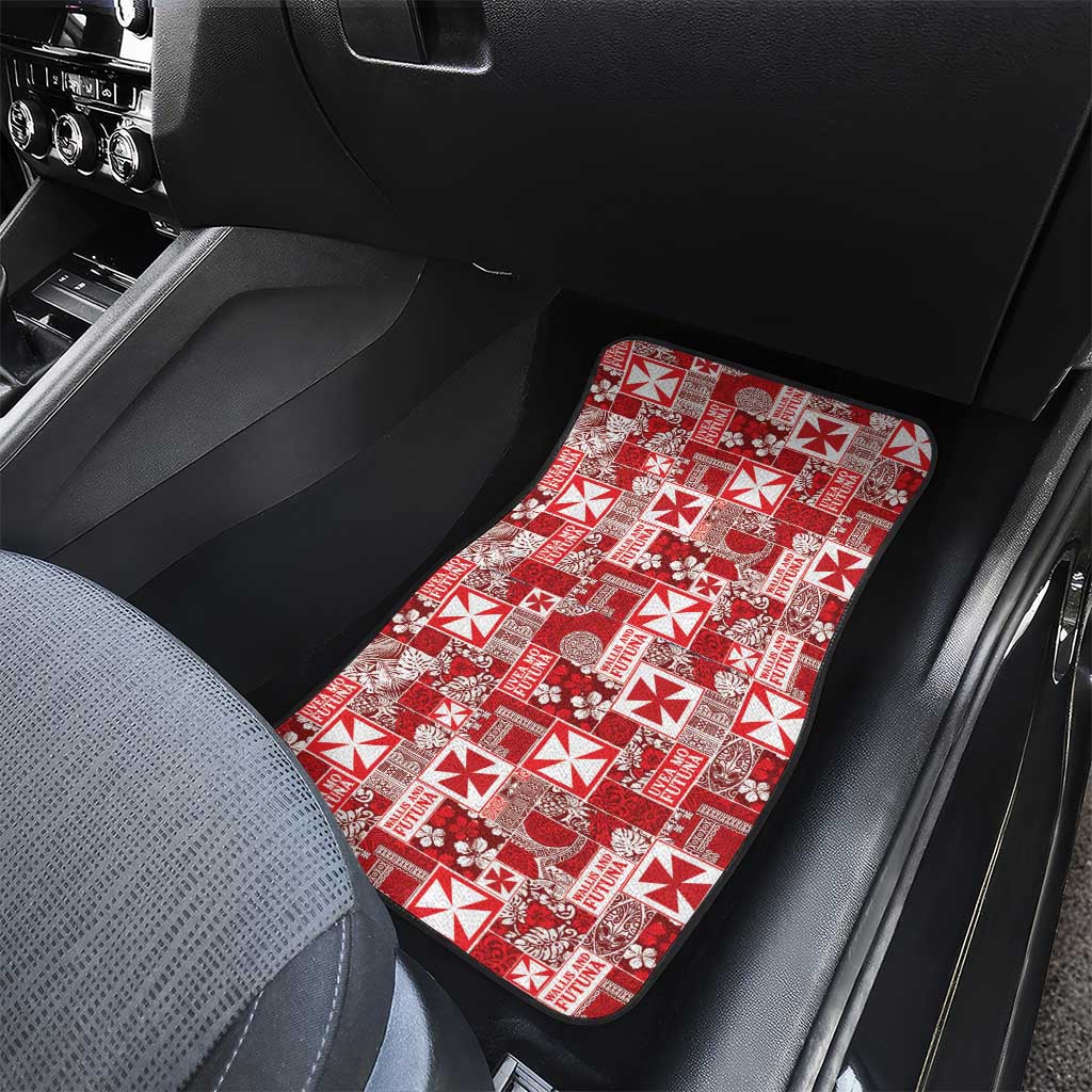 Wallis Et Futuna Kilisimasi Fiefia Car Mats Pacific Patchwork Xmas Vibes LT9 - Polynesian Pride