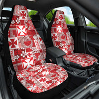Wallis Et Futuna Kilisimasi Fiefia Car Seat Cover Pacific Patchwork Xmas Vibes - Polynesian Pride
