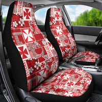 Wallis Et Futuna Kilisimasi Fiefia Car Seat Cover Pacific Patchwork Xmas Vibes - Polynesian Pride