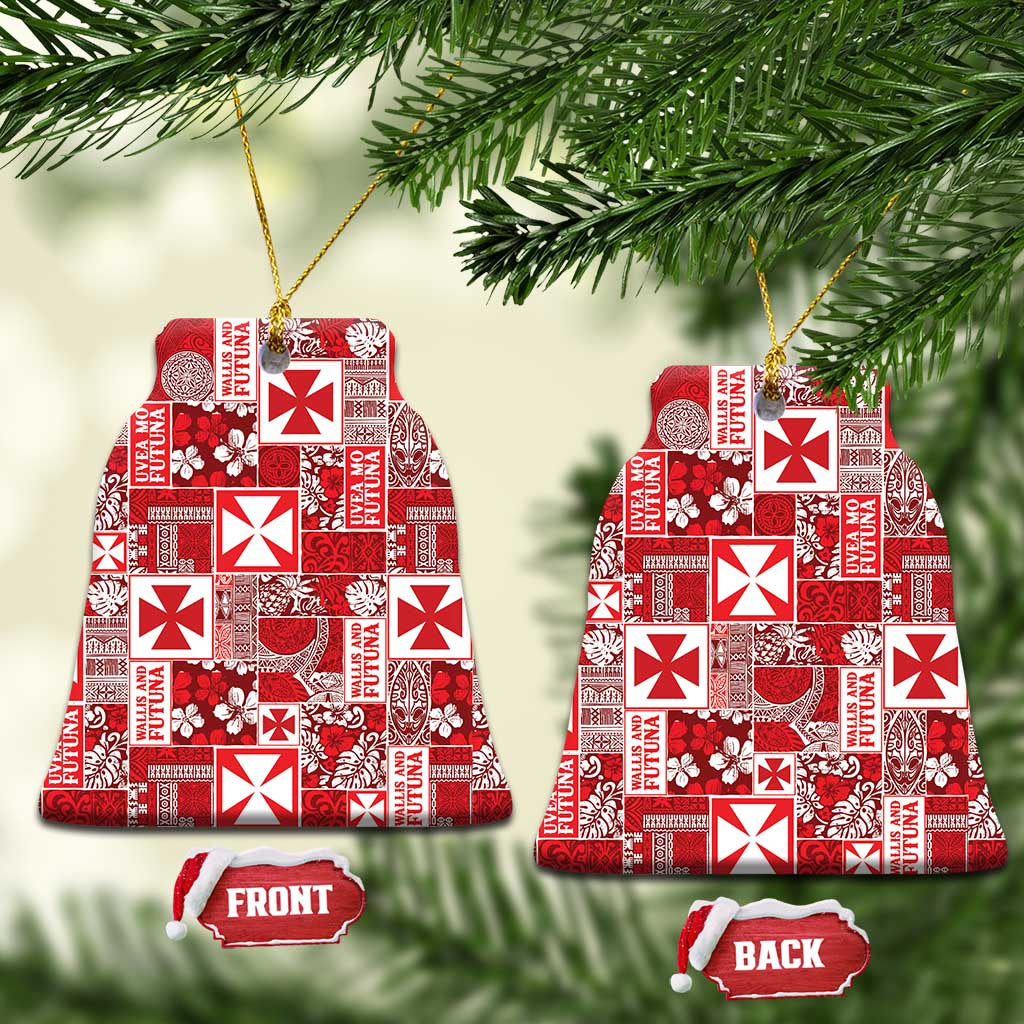 Wallis Et Futuna Kilisimasi Fiefia Ceramic Ornament Pacific Patchwork Xmas Vibes - Polynesian Pride