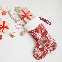 Wallis Et Futuna Kilisimasi Fiefia Christmas Stocking Pacific Patchwork Xmas Vibes - Polynesian Pride