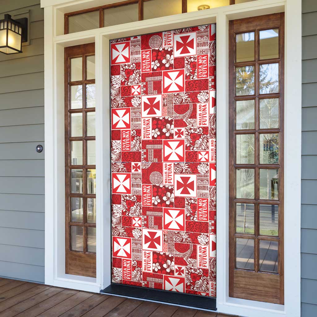 Wallis Et Futuna Kilisimasi Fiefia Door Cover Pacific Patchwork Xmas Vibes LT9 - Polynesian Pride