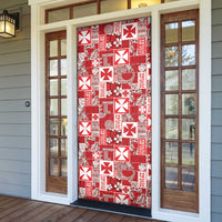Wallis Et Futuna Kilisimasi Fiefia Door Cover Pacific Patchwork Xmas Vibes LT9 - Polynesian Pride