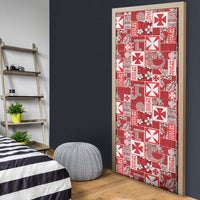 Wallis Et Futuna Kilisimasi Fiefia Door Cover Pacific Patchwork Xmas Vibes LT9 - Polynesian Pride