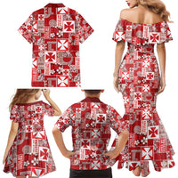 Wallis Et Futuna Kilisimasi Fiefia Family Matching Mermaid Dress and Hawaiian Shirt Pacific Patchwork Xmas Vibes - Polynesian Pride