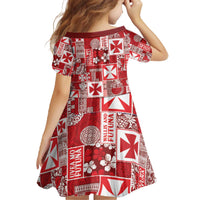 Wallis Et Futuna Kilisimasi Fiefia Family Matching Off The Shoulder Long Sleeve Dress and Hawaiian Shirt Pacific Patchwork Xmas Vibes - Polynesian Pride