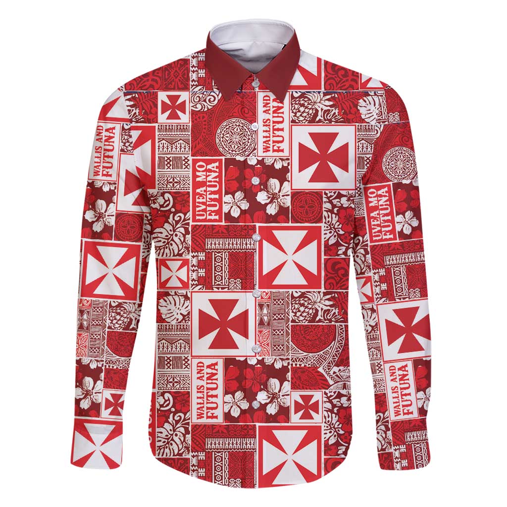 Wallis Et Futuna Kilisimasi Fiefia Family Matching Off Shoulder Short Dress and Hawaiian Shirt Pacific Patchwork Xmas Vibes - Polynesian Pride