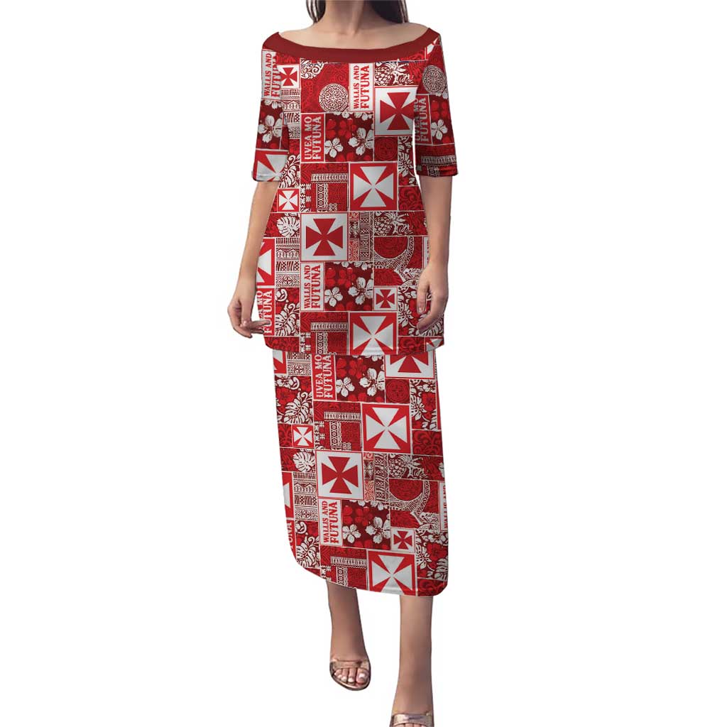 Wallis Et Futuna Kilisimasi Fiefia Family Matching Puletasi and Hawaiian Shirt Pacific Patchwork Xmas Vibes - Polynesian Pride
